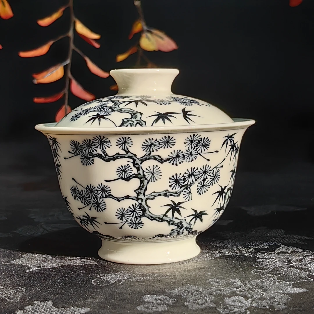 觅纤 松竹梅盖碗 MQ260