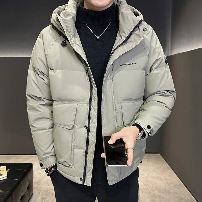 户外山系潮牌连帽羽绒服可二开直播爆款保暖特厚面包服男外套