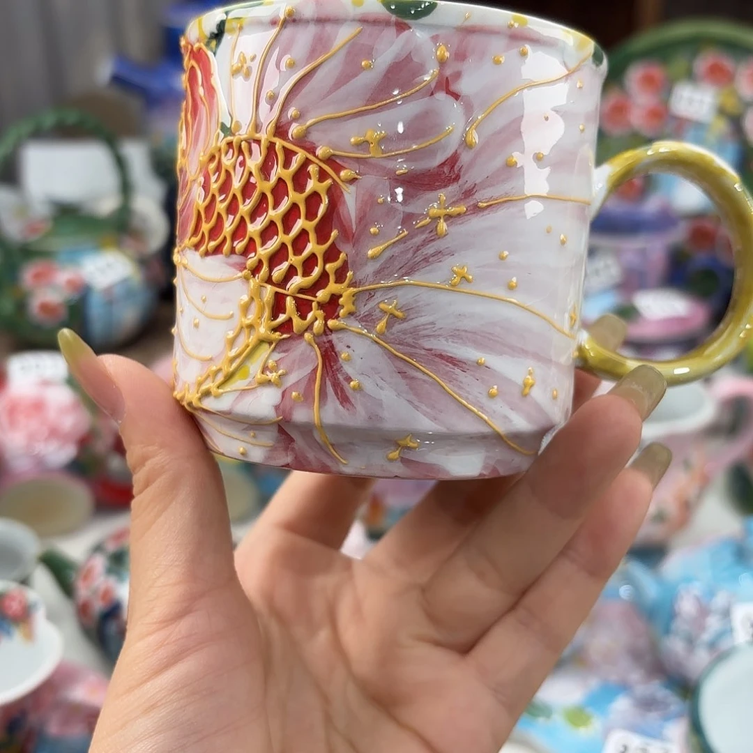 景德镇手绘高温釉下彩陶瓷茶具