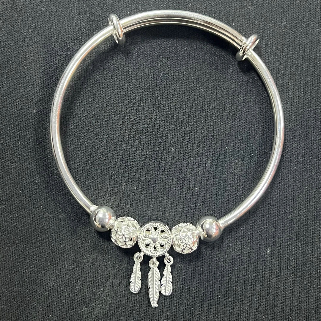 YZ044 捕梦网精品手环  精品银色手环（无礼盒）