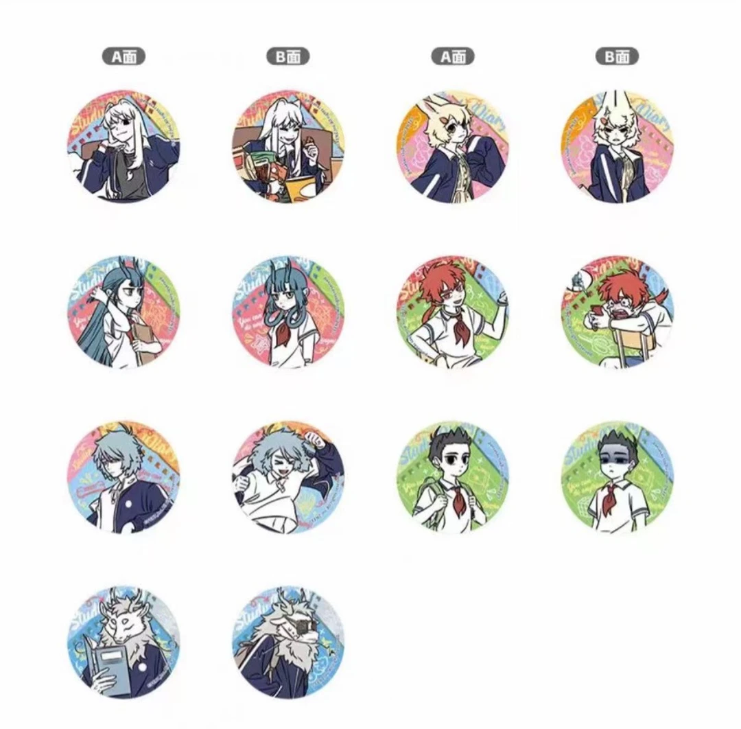 非人哉非人哉 今天也要去上学系列吧唧光栅盲盒吧唧（默认代拆）