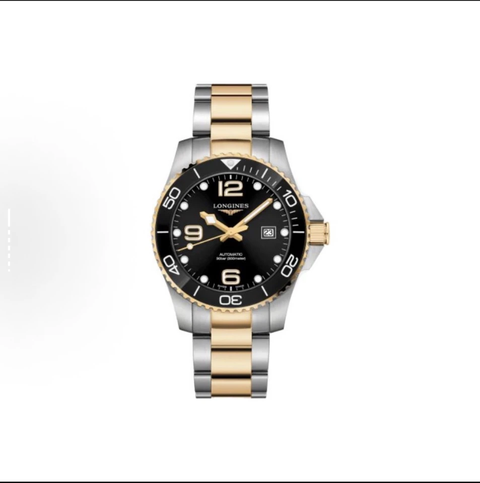 95新 Longines/浪琴 95新浪琴康卡斯黑间金男表43表径25年全套