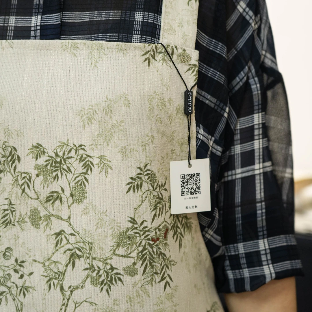 新中式围裙休闲风时尚套装印花夏季文艺ins国风时尚