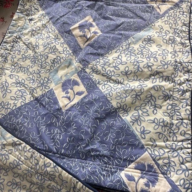 《辉岳》约45x45 蓝色青花瓷中国风加厚斜纹棉抱枕套 发一对