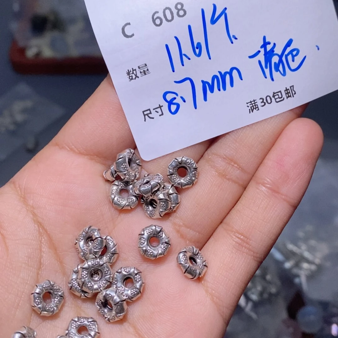 水晶珠宝半成品银S925镶嵌C608