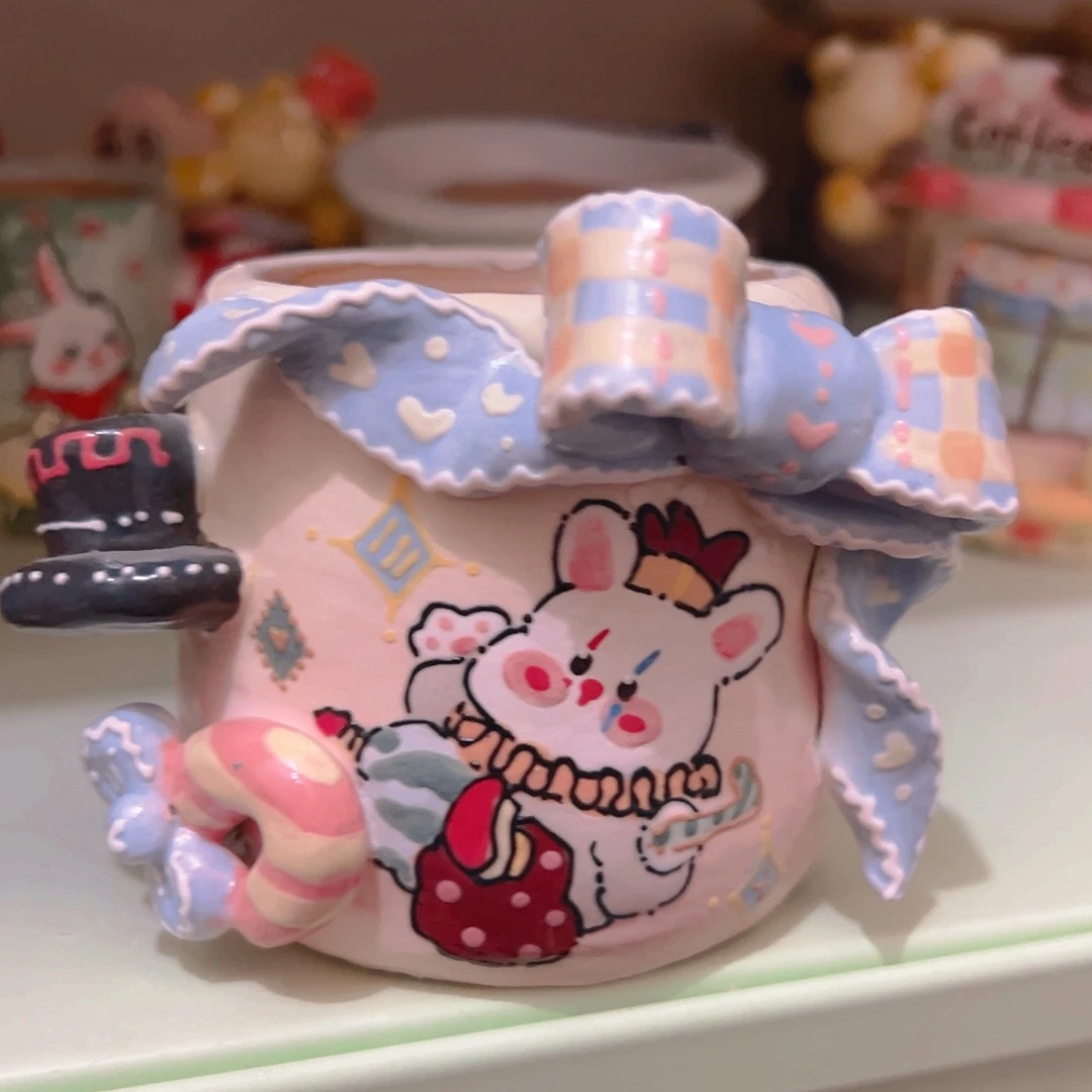 小丑微瑕福福纯手工多肉花盆