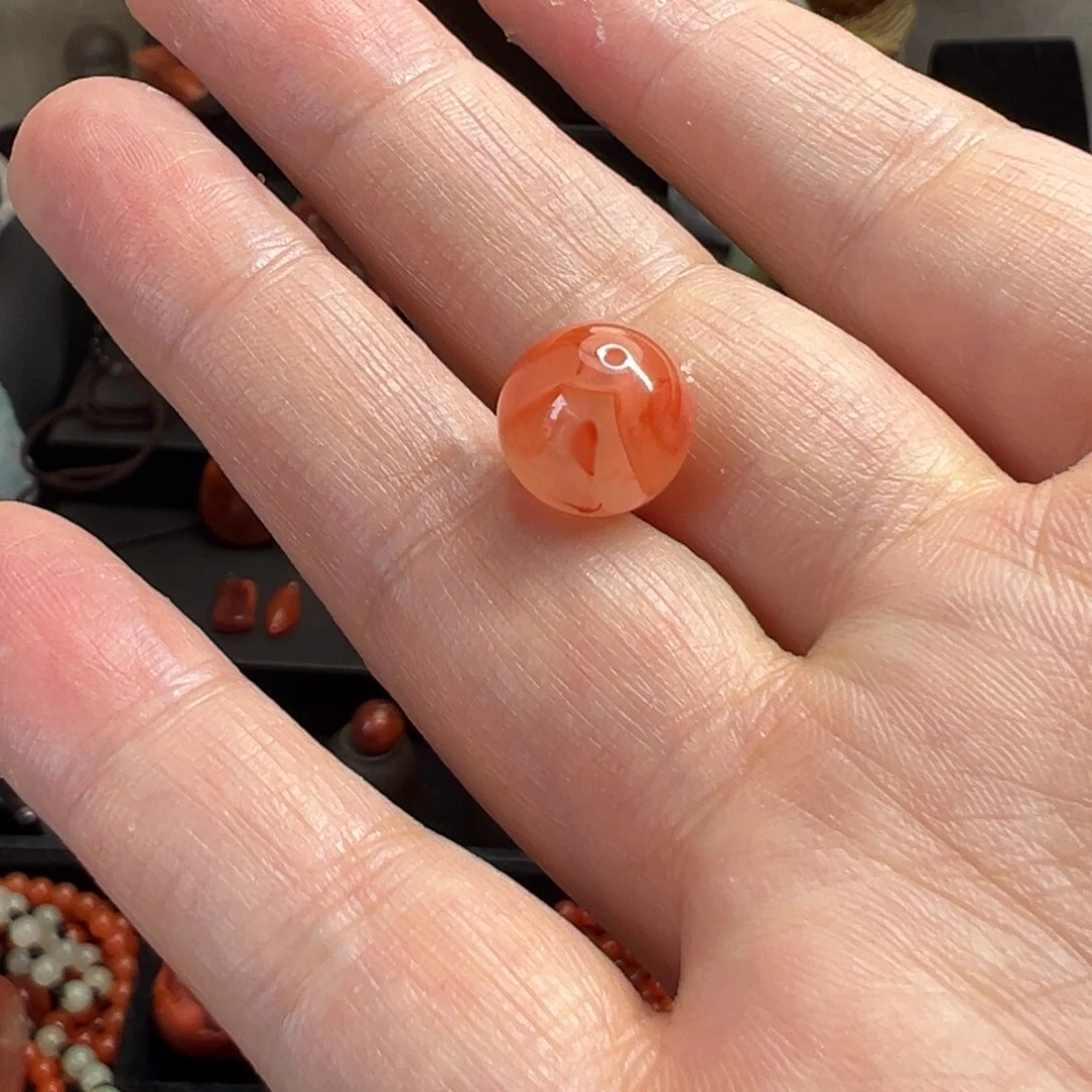 南红玛瑙单珠未镶嵌