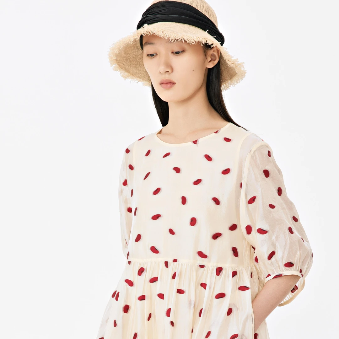 【羊羊专享】AUM/噢姆夏日漫游法式圆领显瘦连衣裙MCDE20056