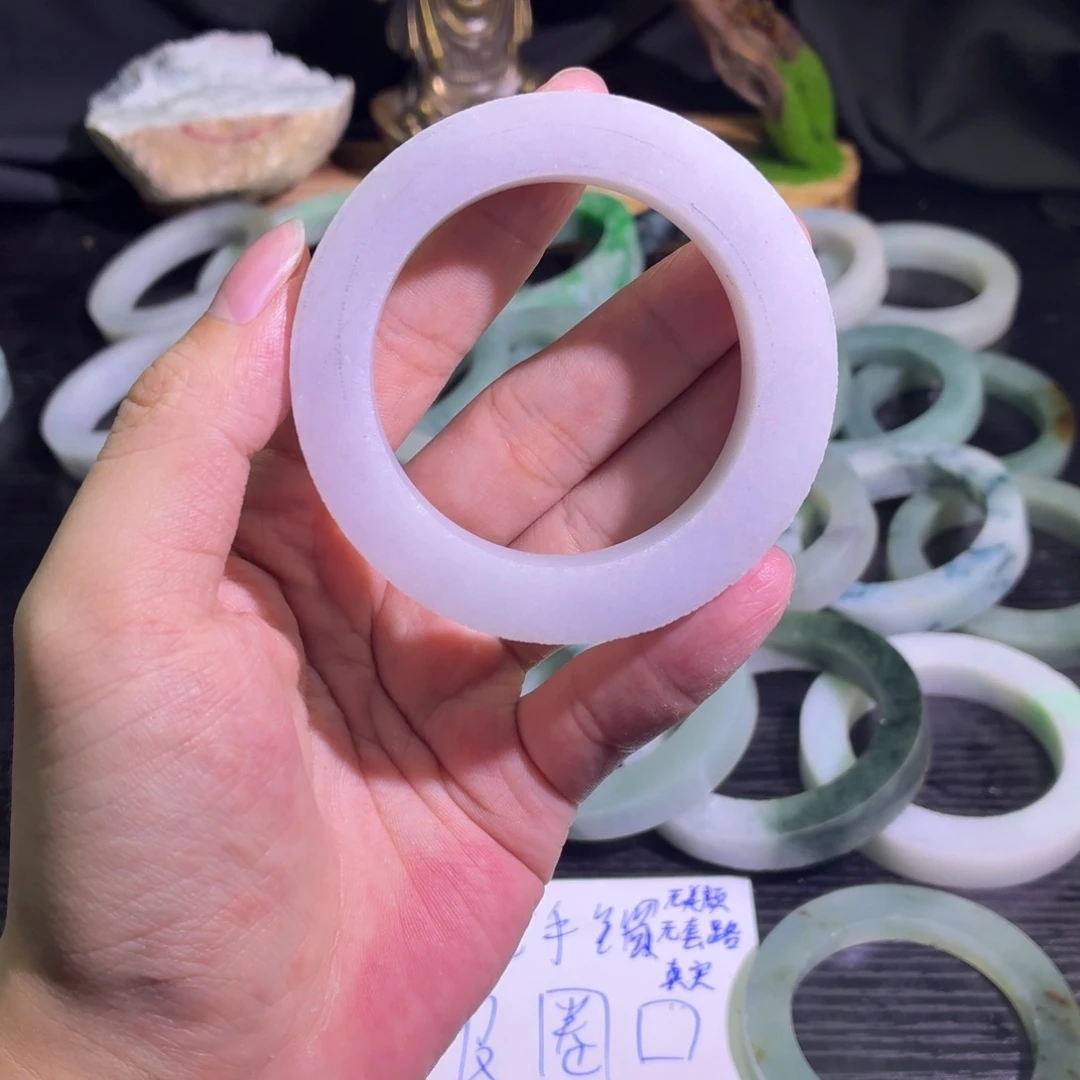 定制翡翠未镶嵌天然翡翠A货毛胚手镯定制
