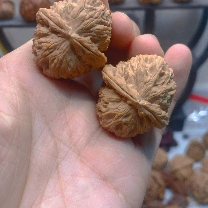 文玩核桃吊坠白狮子