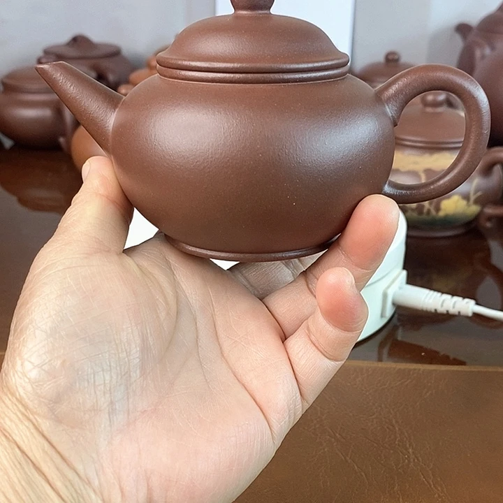 茶壶紫砂老紫泥水平175cc