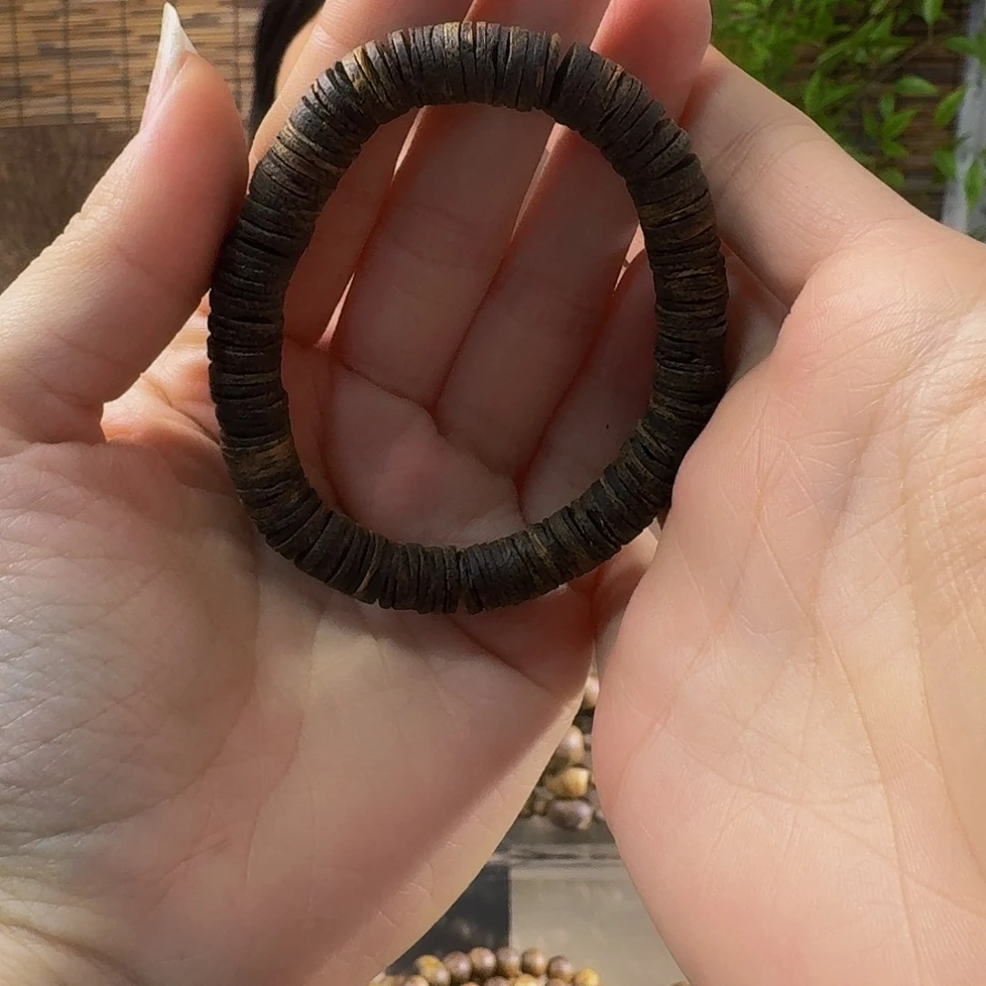 手串沉香奇楠沉香沉水片珠0.8