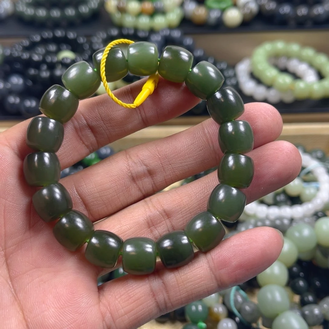 和田玉手串未镶嵌夏****D