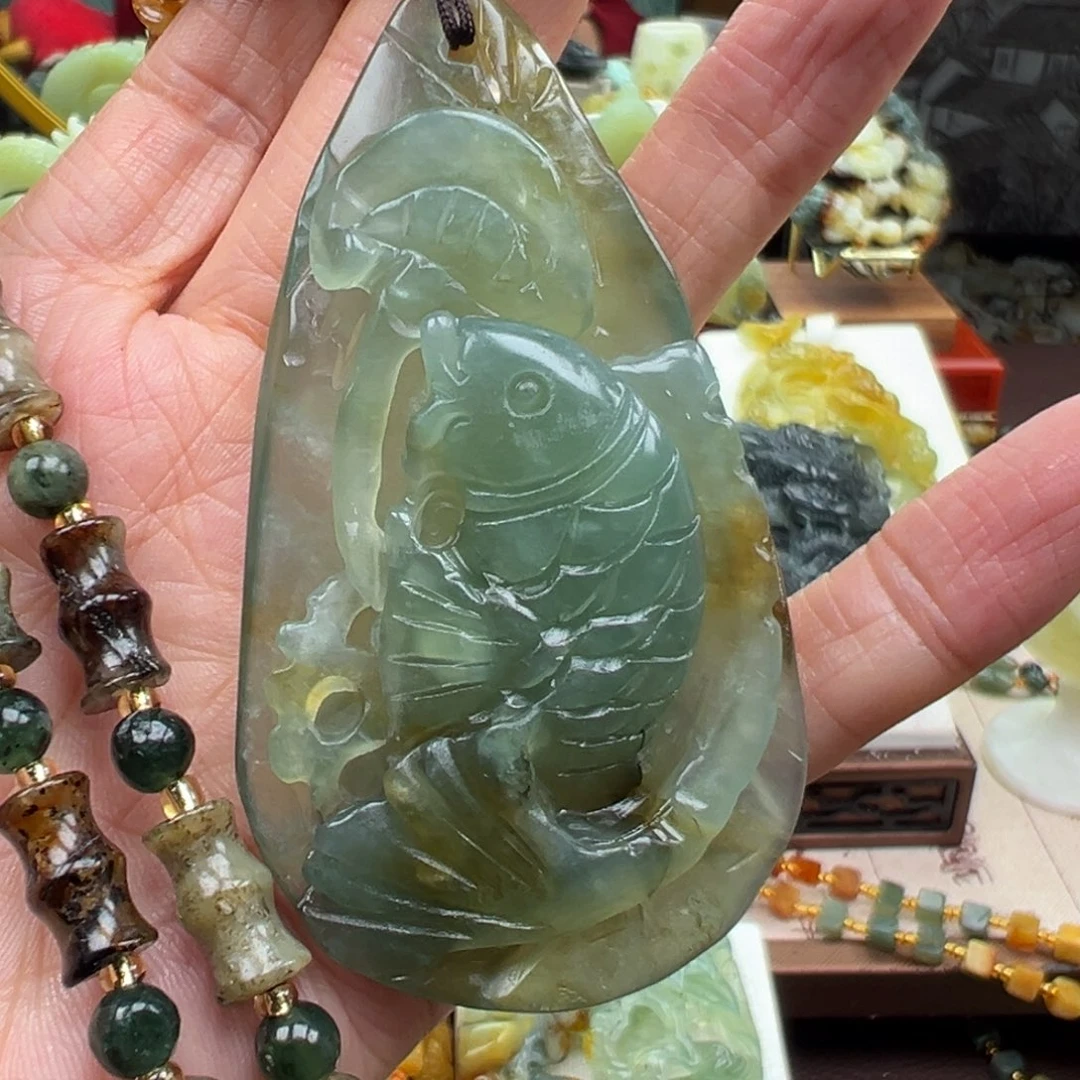 岫玉未镶嵌挂件挂件