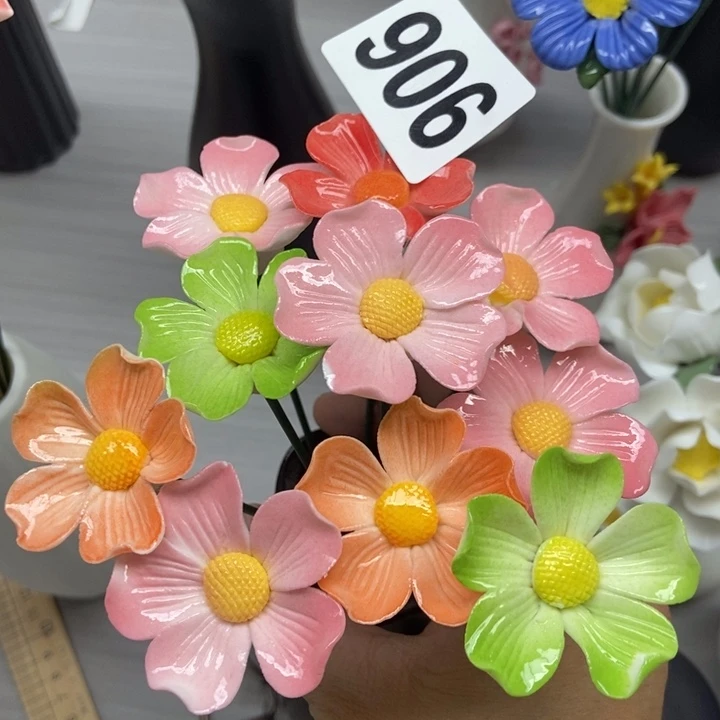 陶瓷手工制作陶瓷花