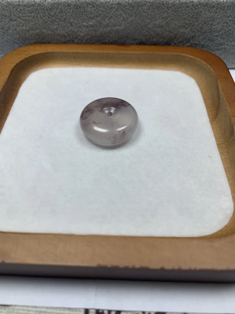 天然桃花酿平安扣飘花吊坠