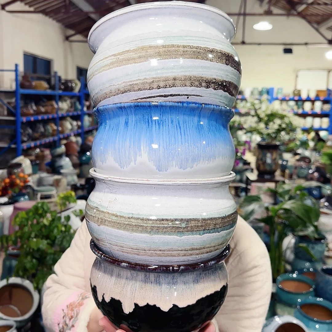 花盆紫砂高12.13口18.19 微瑕