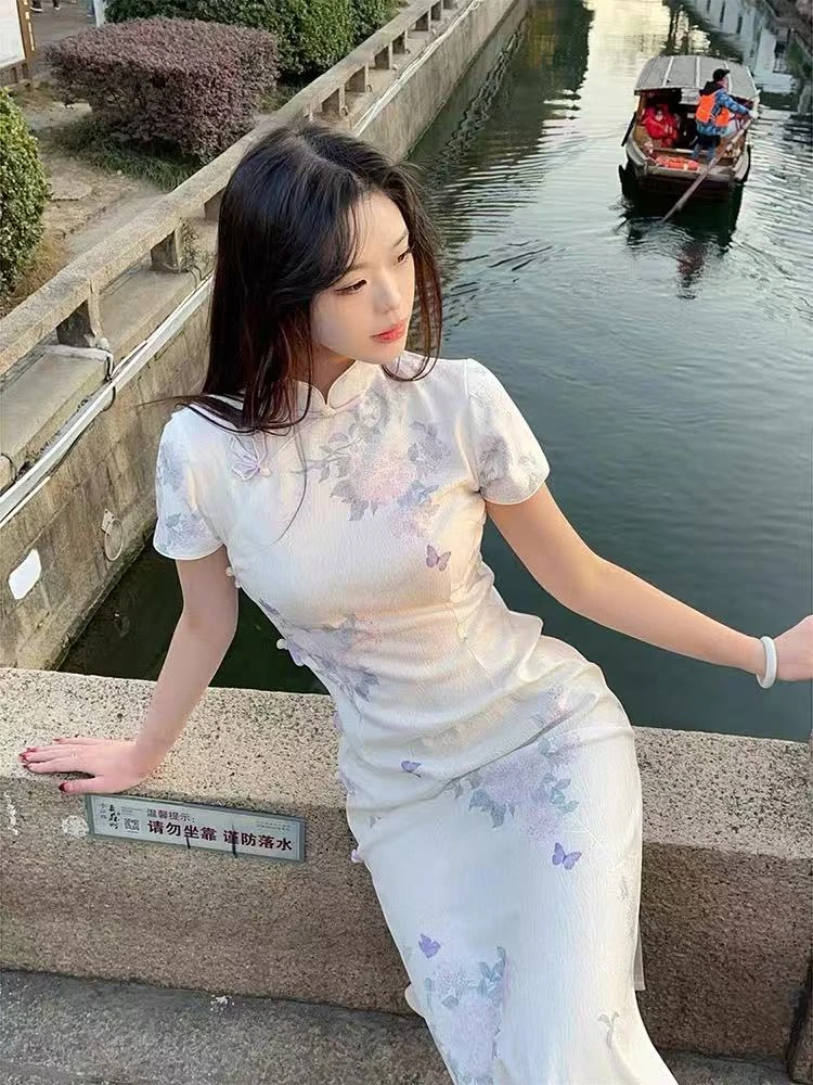 【C15】新中式2025夏新款绝美改良版气质旗袍小个子可穿