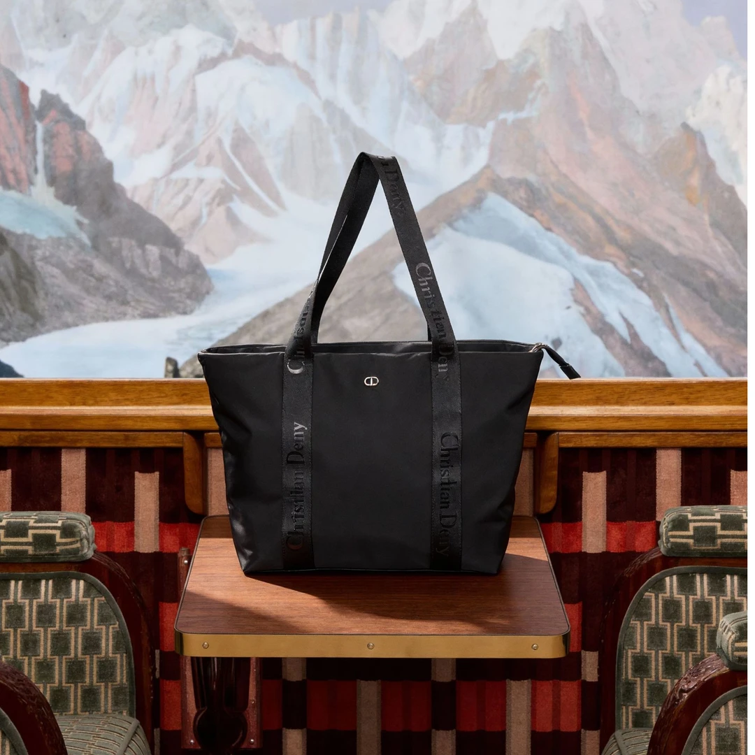 Chrisdien Deny单肩休闲男包时尚托特包印花黑色百搭商务户外包