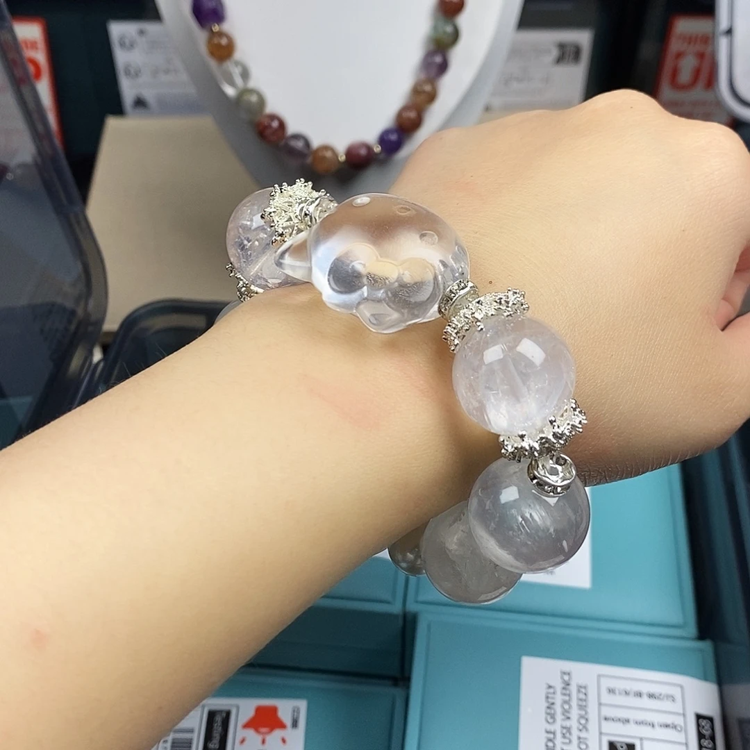 水晶手链银S925镶嵌