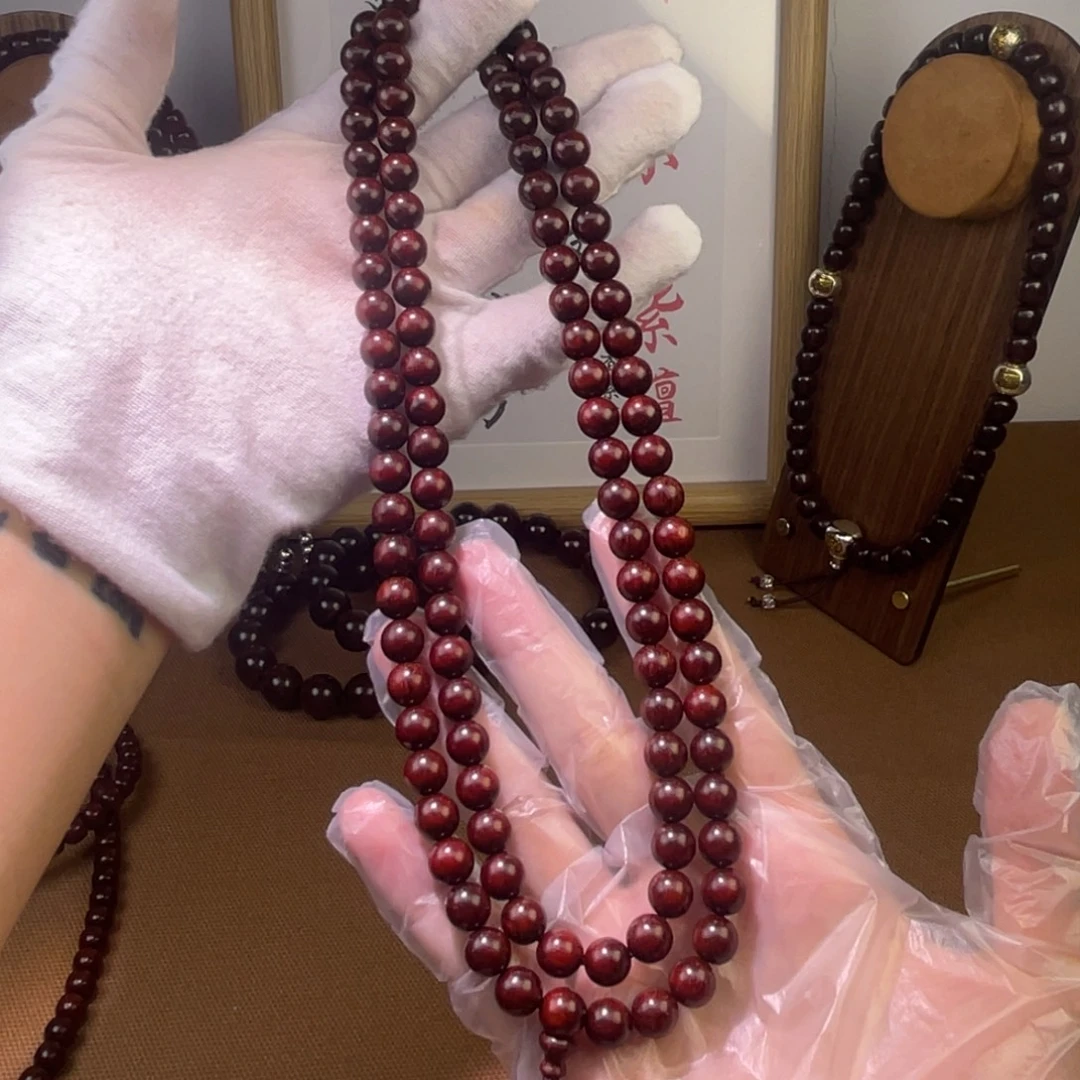 檀香紫檀（小叶紫檀）原生态108颗0.8