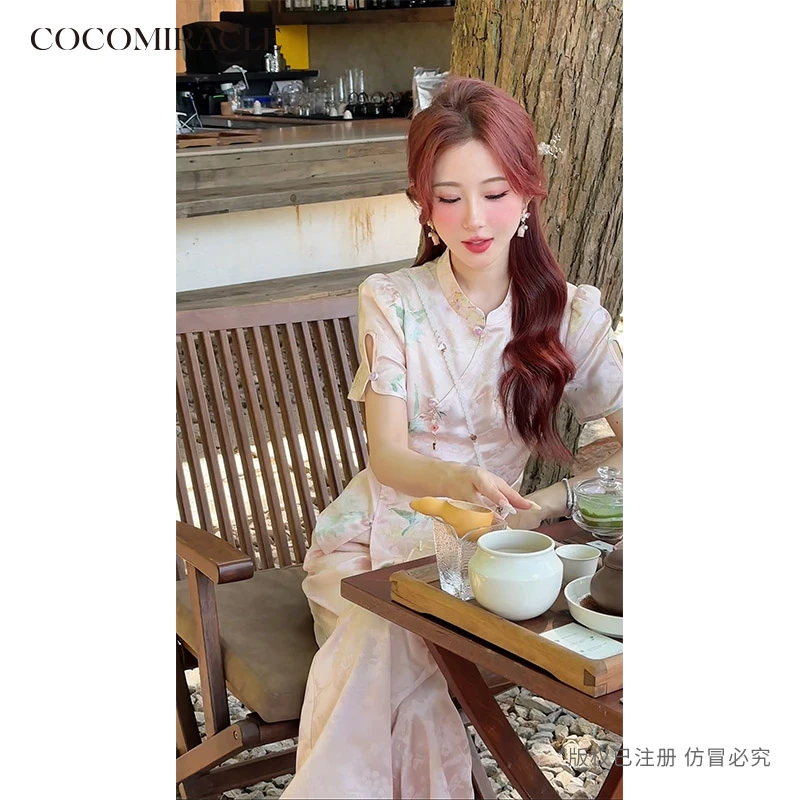 【黄蓉推荐】新款国风收腰上衣+长裤套装Q53TZ558