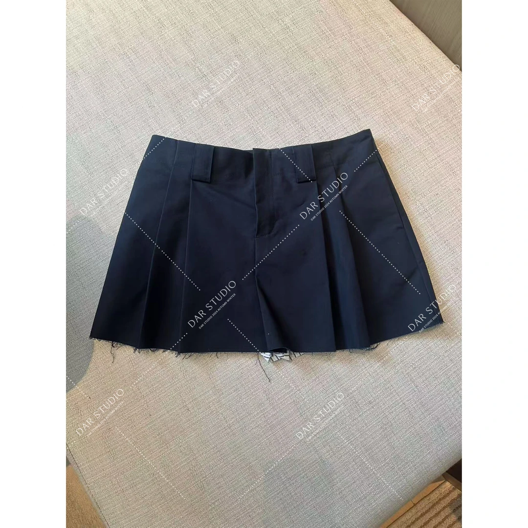 DAR STUDIO 深圳货【须须百褶裙】2025新款西装料百褶裙半身裙88431