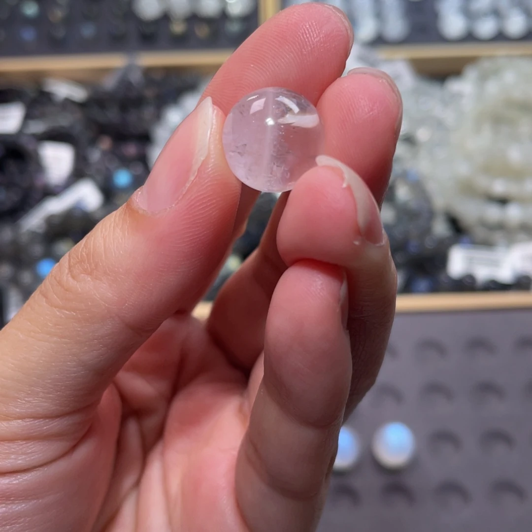 水晶手链未镶嵌7*i彩虹白幽灵单珠直径13.6m