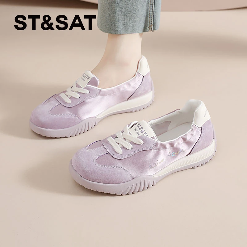 星期六休闲单鞋女2025夏季新款透气软底阿甘鞋运动玛丽珍鞋德训鞋