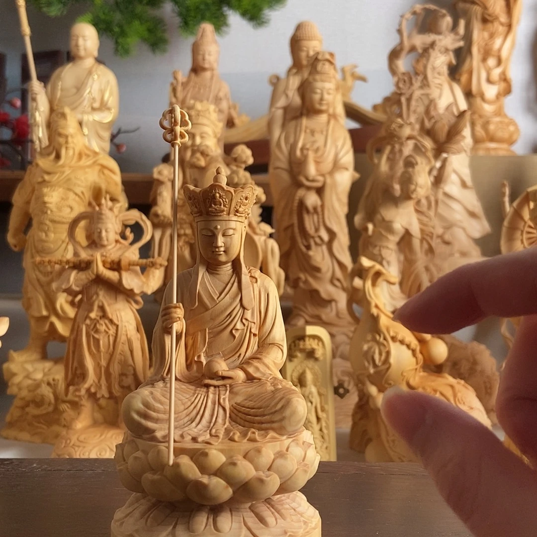 用***8黄杨木小叶黄杨木雕坐莲地藏