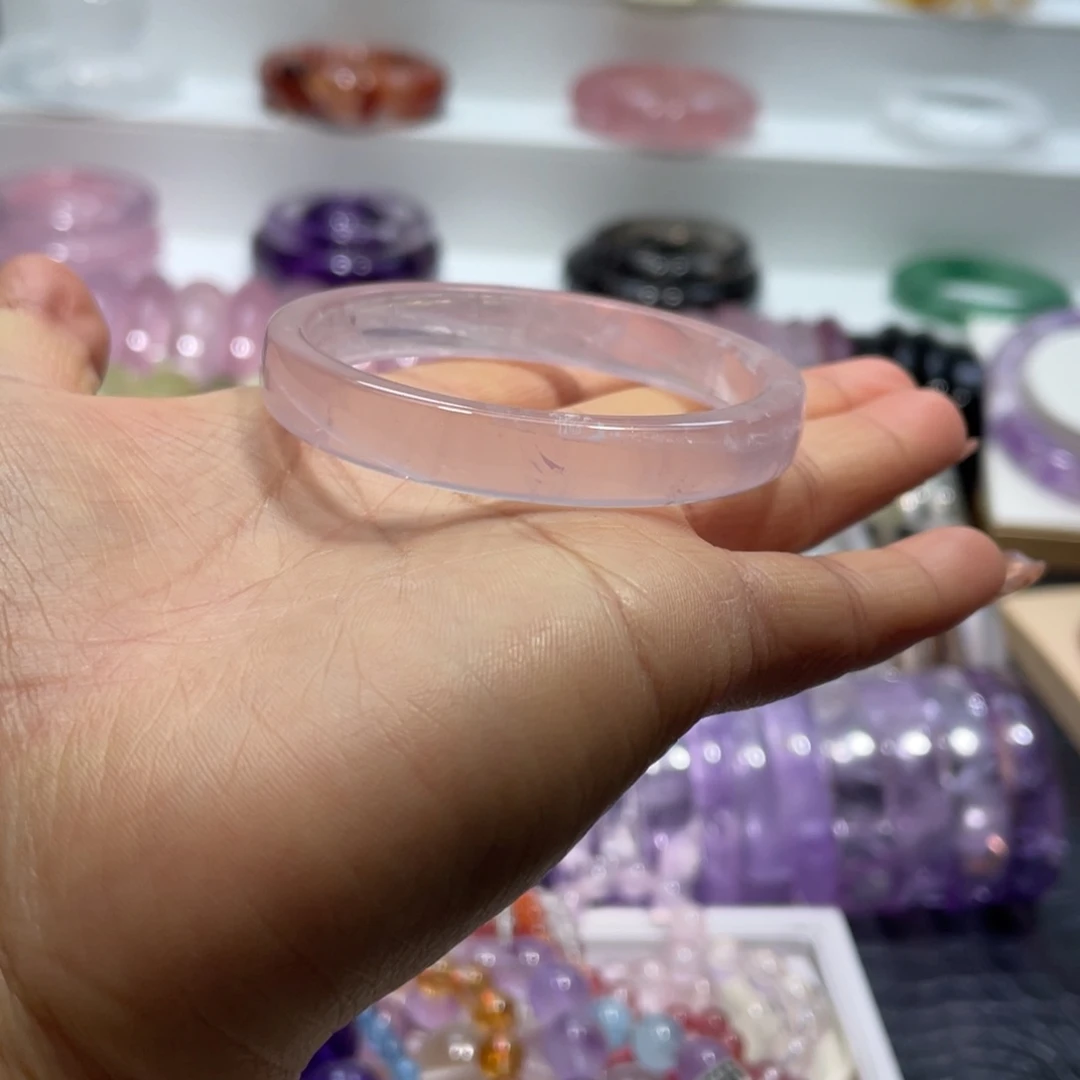 水晶手镯51圈口10号未镶嵌