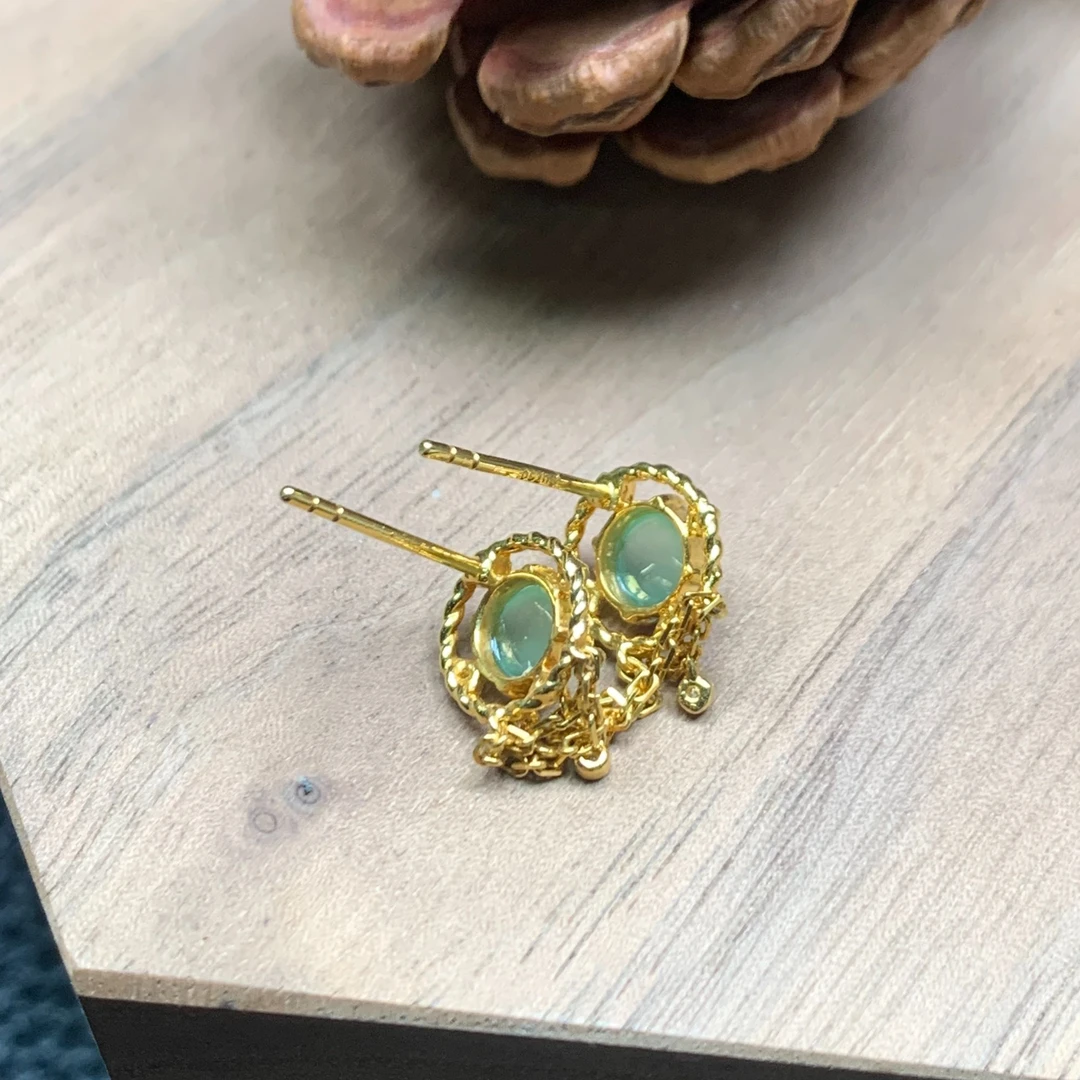 【3.9】18k镶嵌耳饰-112