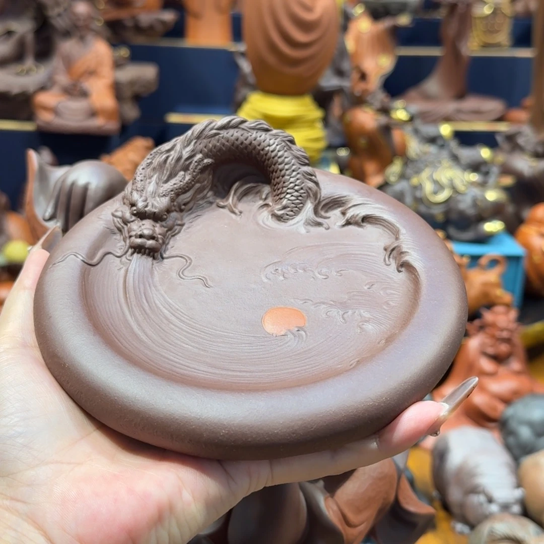 起****紫砂茶宠紫砂龙盘