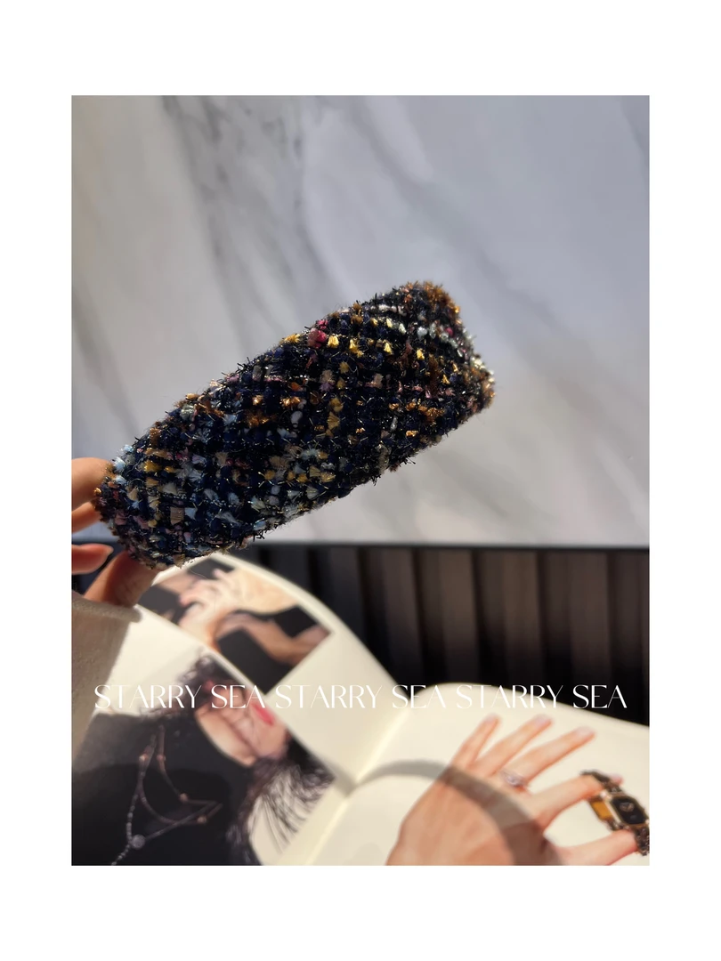 PP 小香风发箍高颅顶气质简约宽边压发头箍发箍#PP0093SS