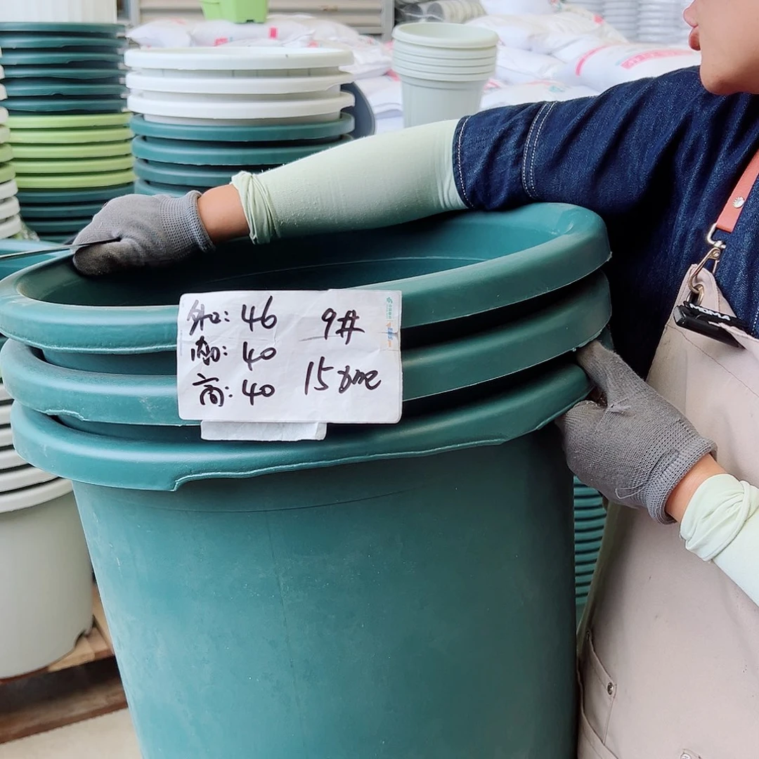 瑕疵四季盆9#墨绿色5个无托