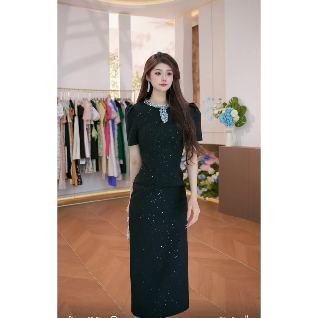 【张张原创】富家千金长款连衣裙9029-9002