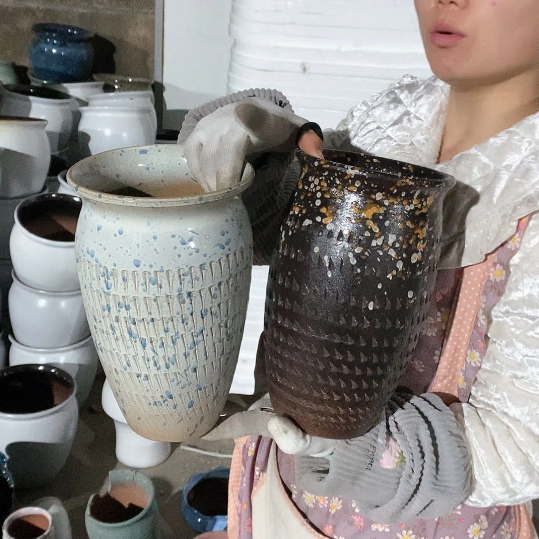 紫砂花盆瑕疵口15高25瑕疵