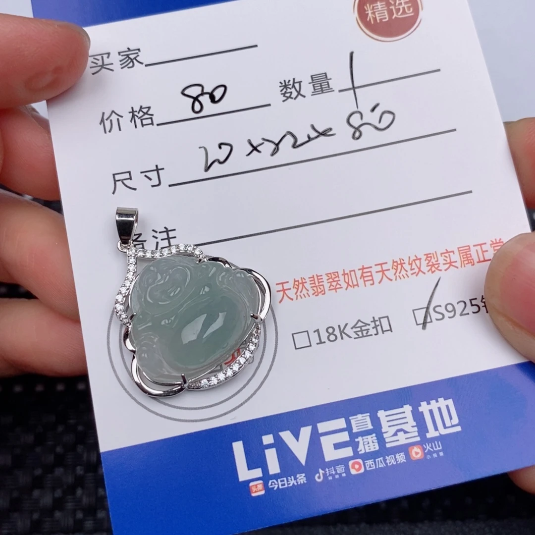 翡翠银S925镶嵌颈饰
