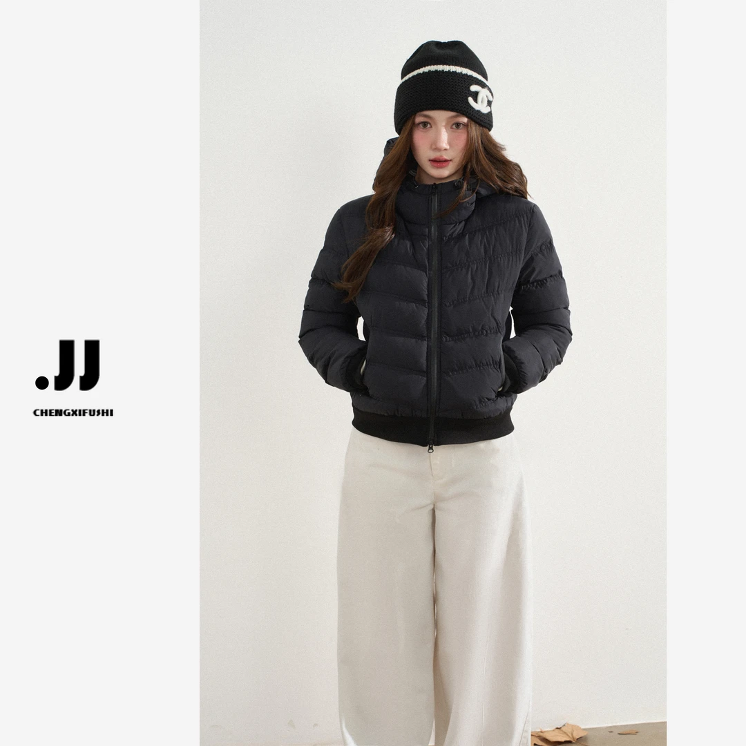 H1615【冬日常客】秋冬高级经典款日常随搭时尚连帽百搭外套女