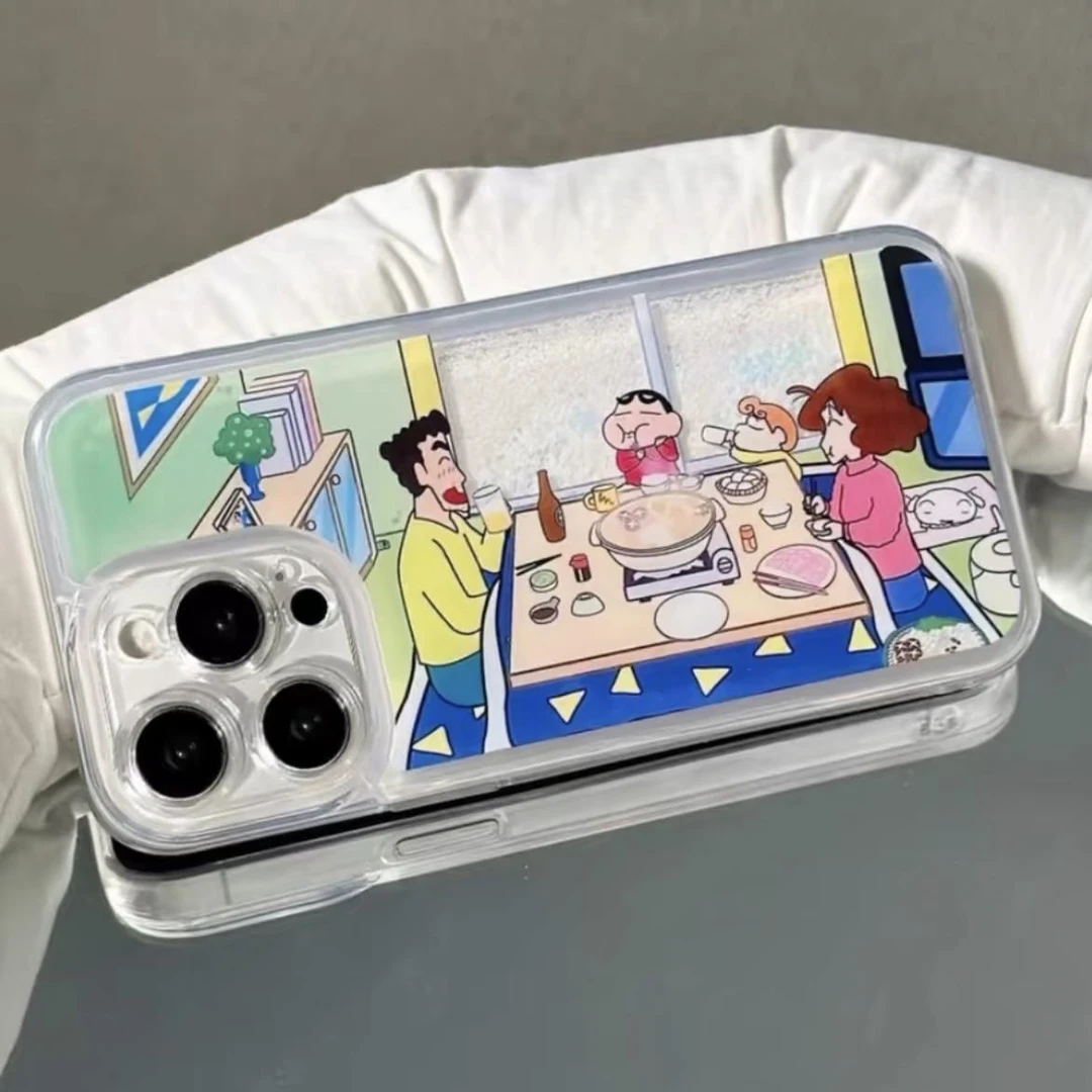 奥菲顿小新火锅一家适用苹果17/16流沙手机壳华为p80vivo小米oppo