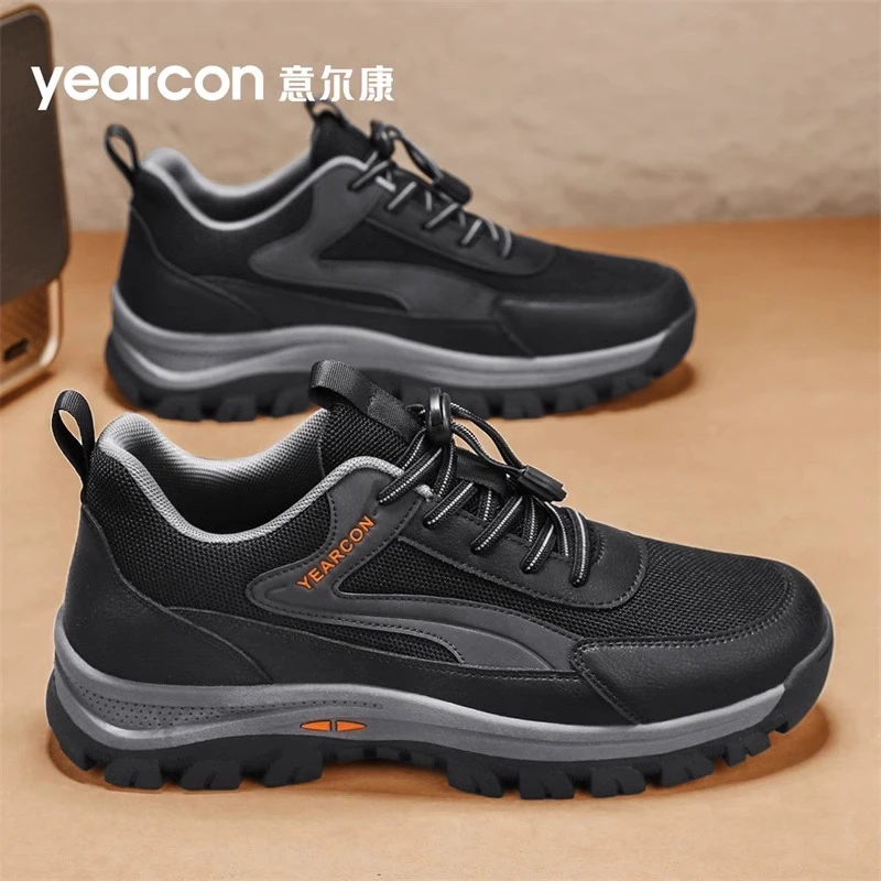 意尔康正品男鞋秋冬季加绒保暖爸爸鞋中老年舒适防滑软底运动棉鞋