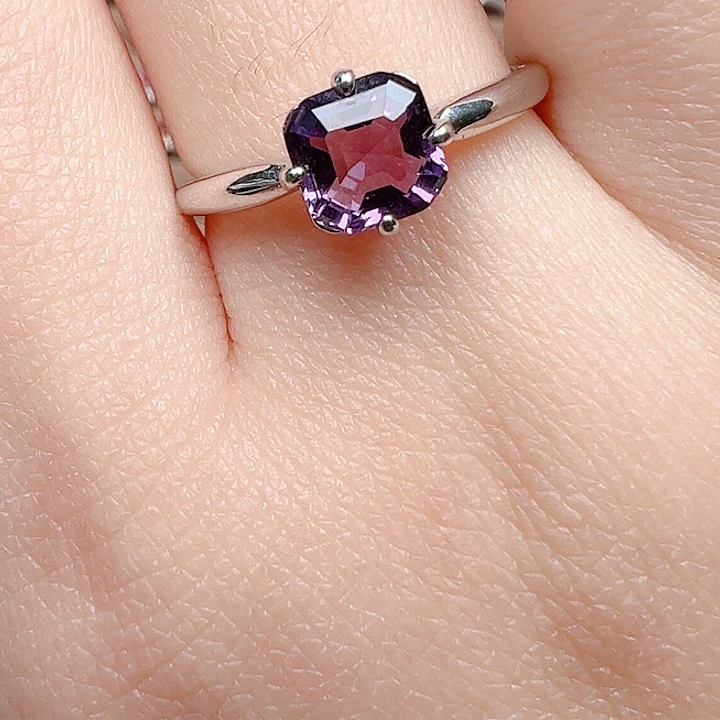 银S925镶嵌戒指紫晶