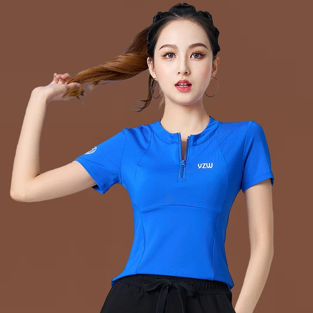 杨丽萍速干曳步舞广场舞服装 新款长短袖上衣 运动服健身鬼步舞服