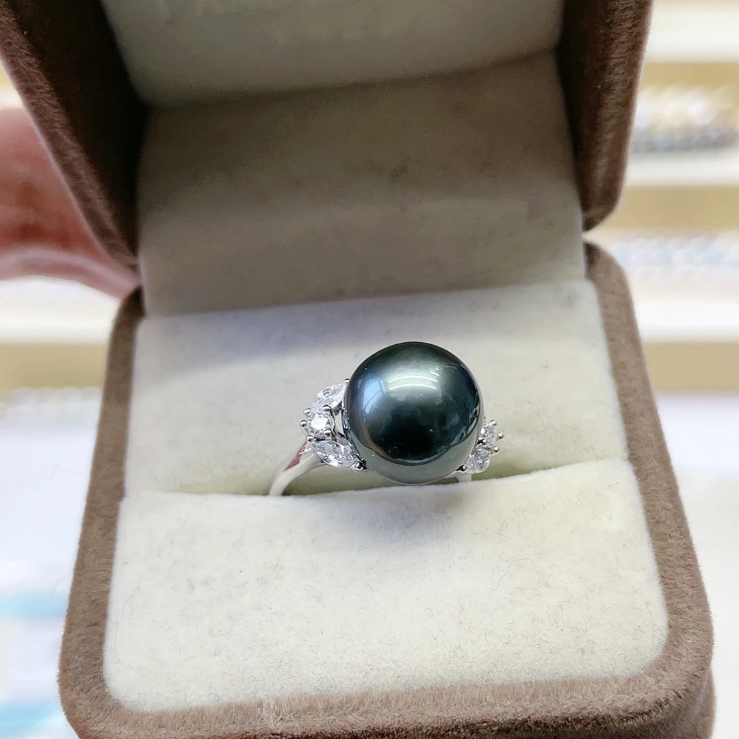 海水珍珠戒指银S925镶嵌