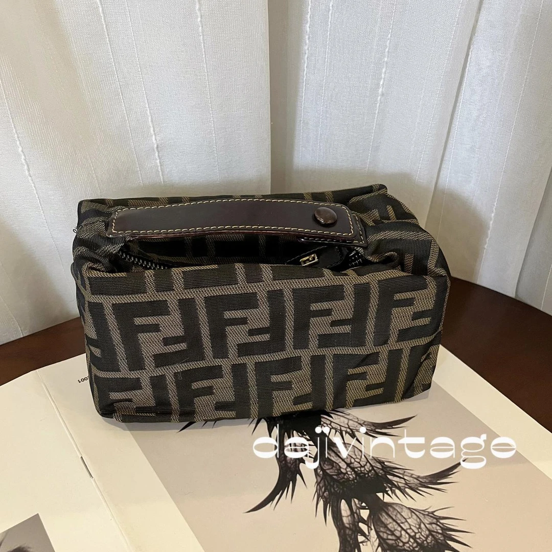 大吉中古/Fendi芬迪老花遛狗包手提包