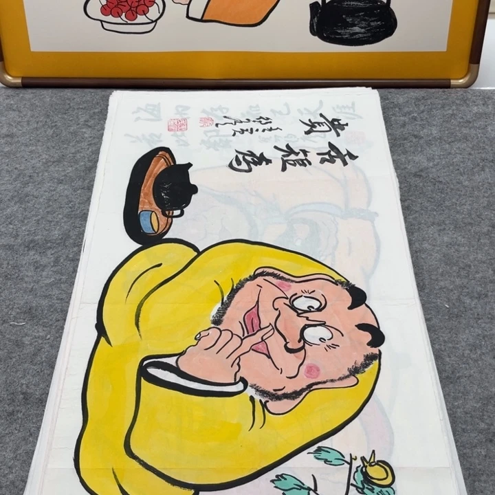 国画手绘禅意画一物一拍