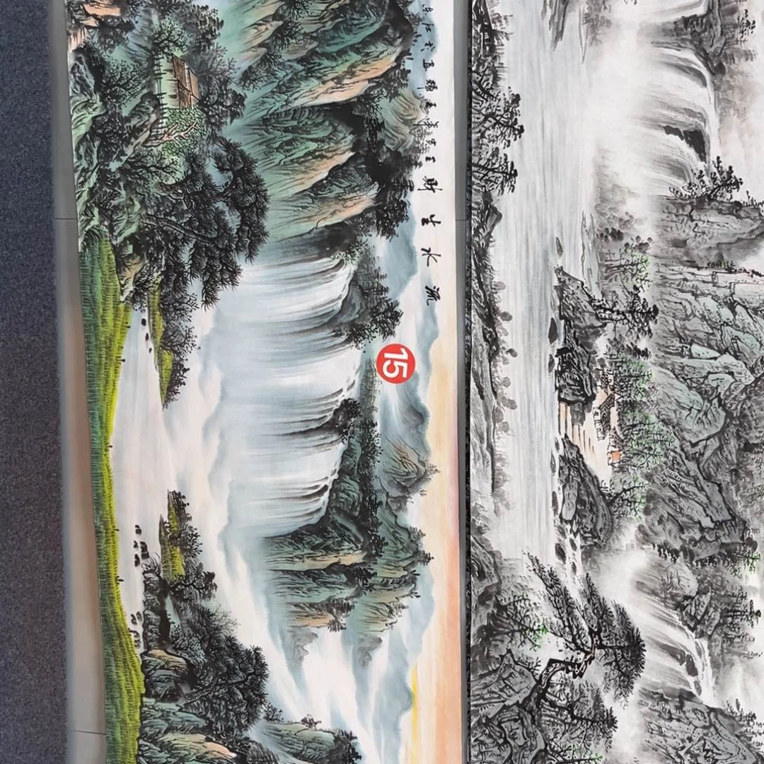 国画山水手绘作品