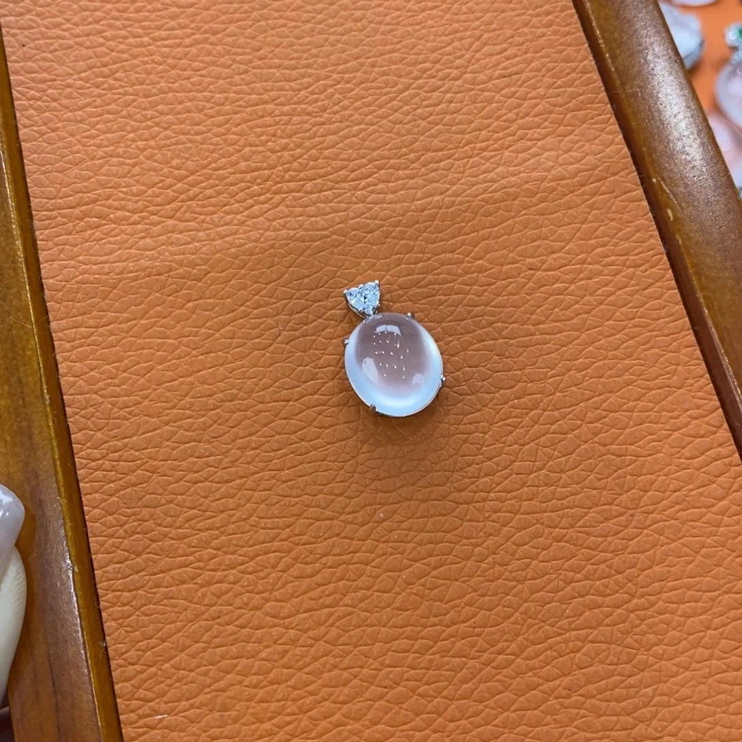 石英质玉吊坠(赠链)银S925镶嵌