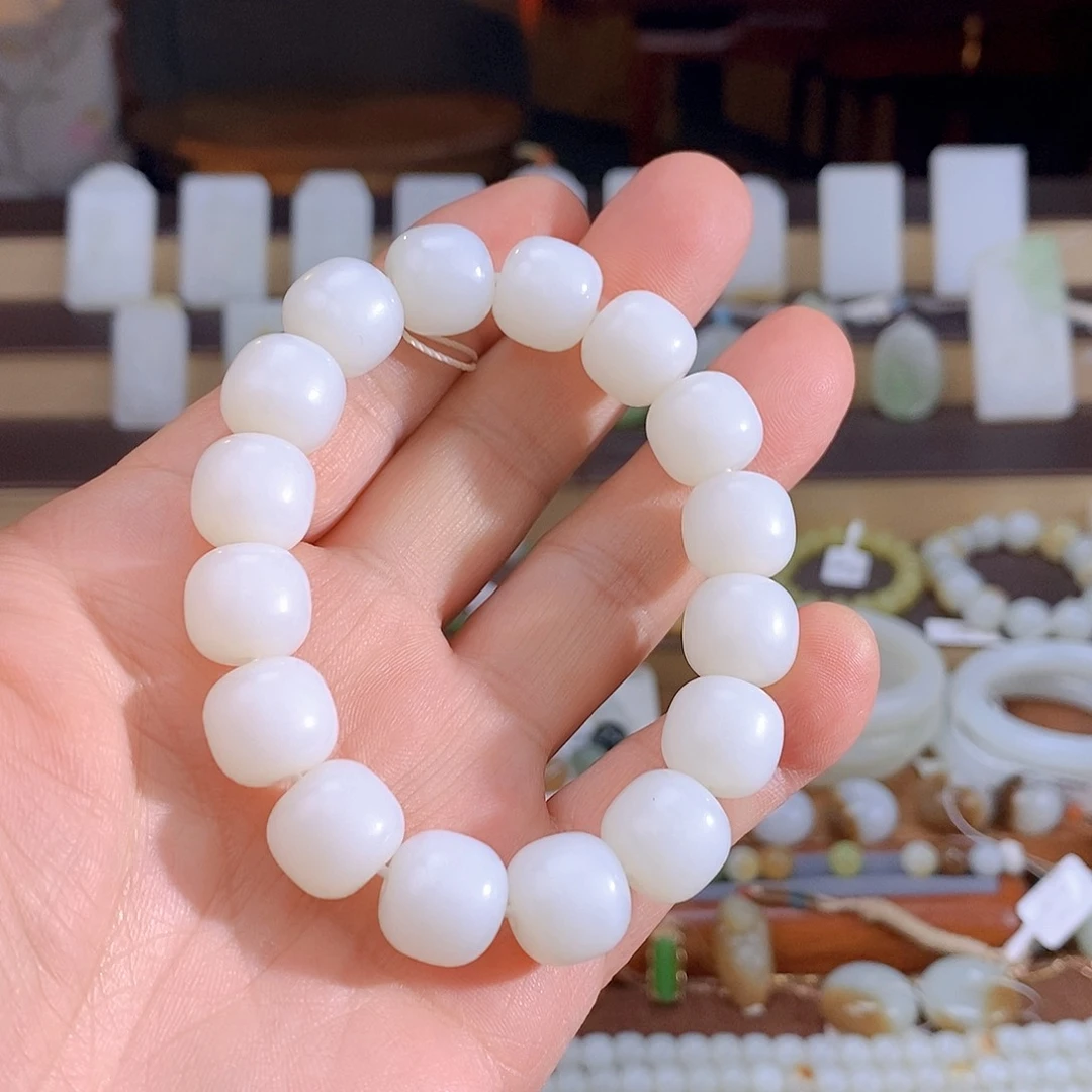 手串未镶嵌和田玉（白玉）手串