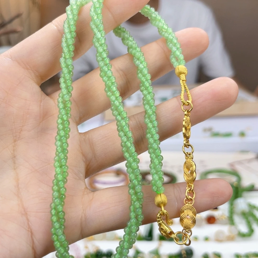 和田玉银S925镶嵌颈饰